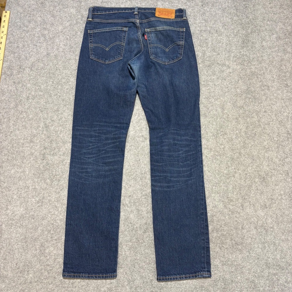 Levis 511 Slim Fit Dark Wash Denim Jeans Mens 31x32 Blue 04511-1907